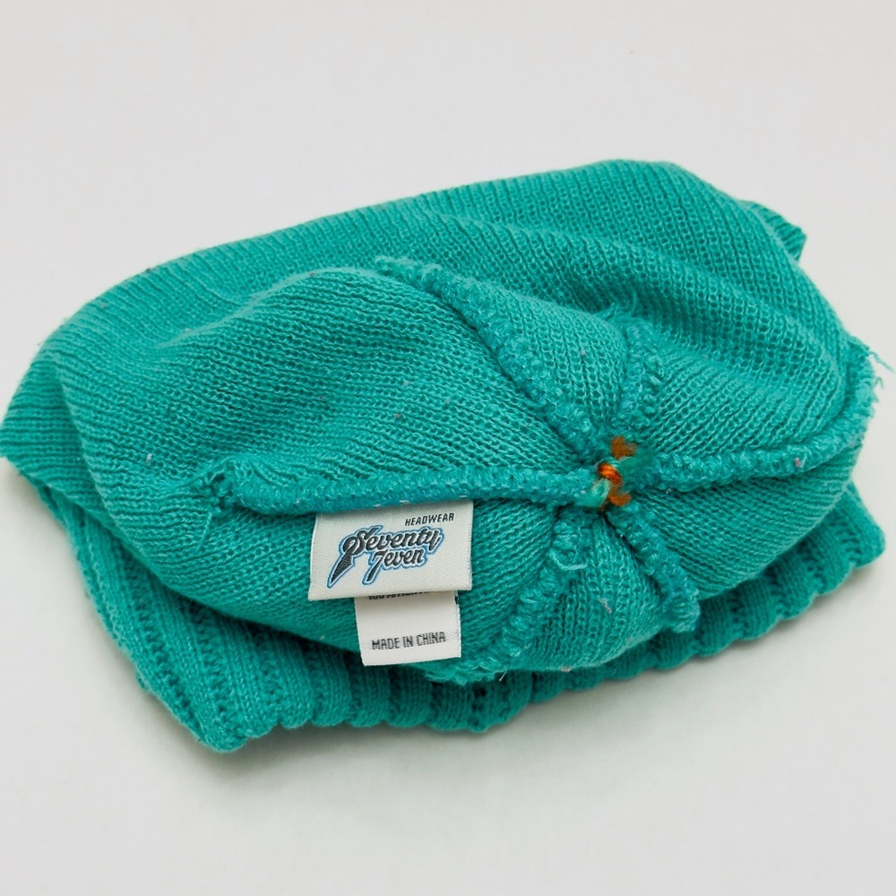 Miami Dolphins Heritage Stripe Retro Logo Pom Beanie Hat One Size! - Picture 8 of 8